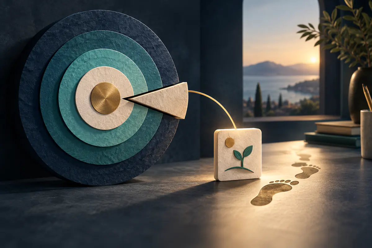 SMART hedefini günlük öğrenci davranışına çevirmek için özgün premium eğitim kapağı